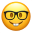 the glasses wearing face emoji